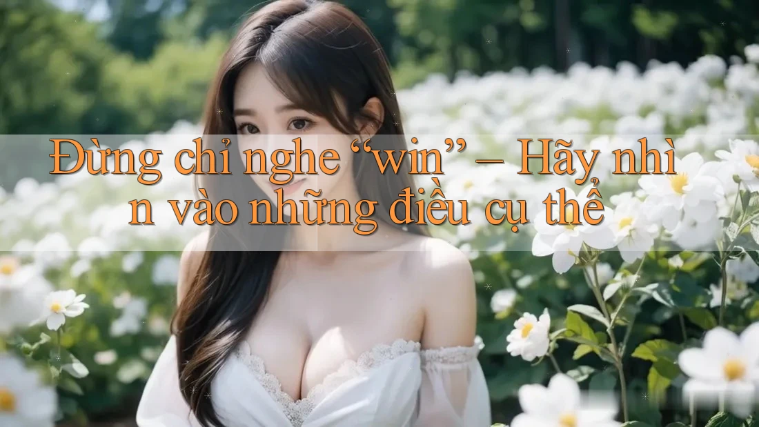 Đừng chỉ nghe “win” – Hãy nhìn vào những điều cụ thể Đừng chỉ nghe “win” – Hãy nhìn vào những điều cụ thể