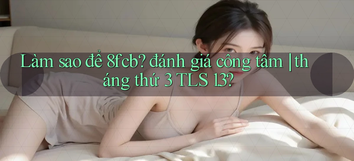 Làm sao để 8fcb đánh giá công tâm tháng thứ 3 TLS 1.3