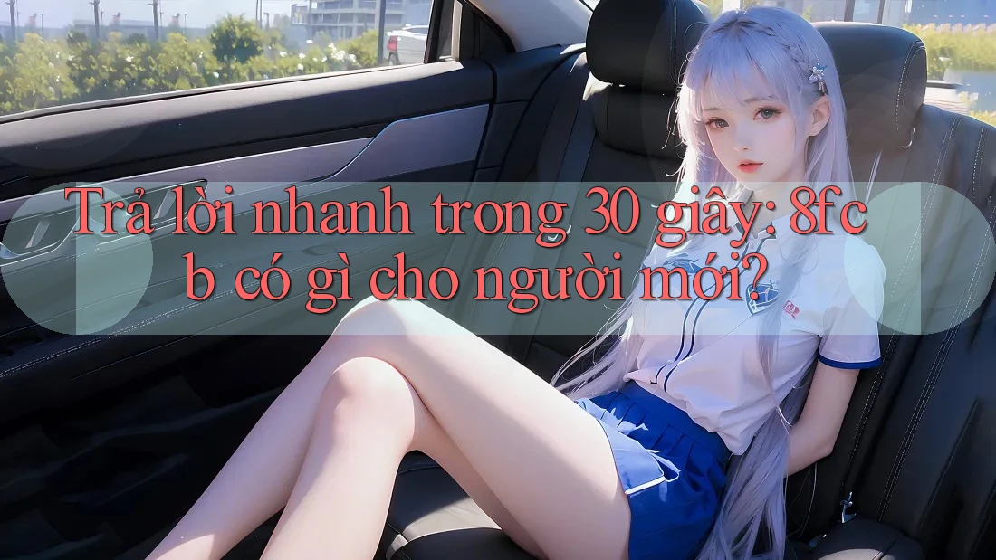 Trả lời nhanh trong 30 giây: 8fcb có gì cho người mới? Trả lời nhanh trong 30 giây: 8fcb có gì cho người mới?